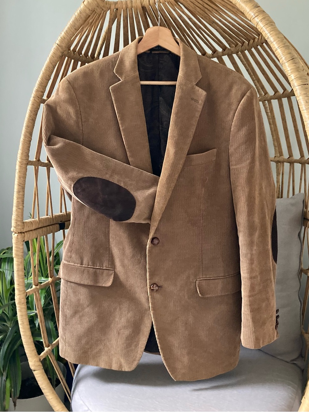 Lauren Ralph Lauren Corduroy Blazer Brown Elbow Patch Men’s 42R